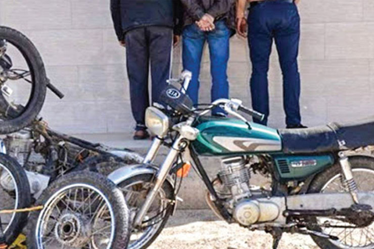 دستگیری باند سارقان موتورسیکلت در شیروان,